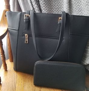 Black Tote Set